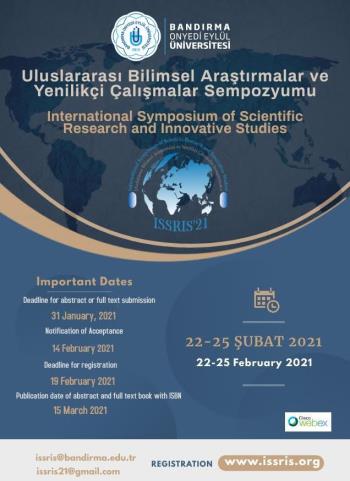 Üniversitemizde “Uluslararası Bilimsel Araştırmalar ve Yenilikçi Çalışmalar Sempozyumu (ISSRIS'21)” Video Konferans Yöntemiyle Düzenleniyor